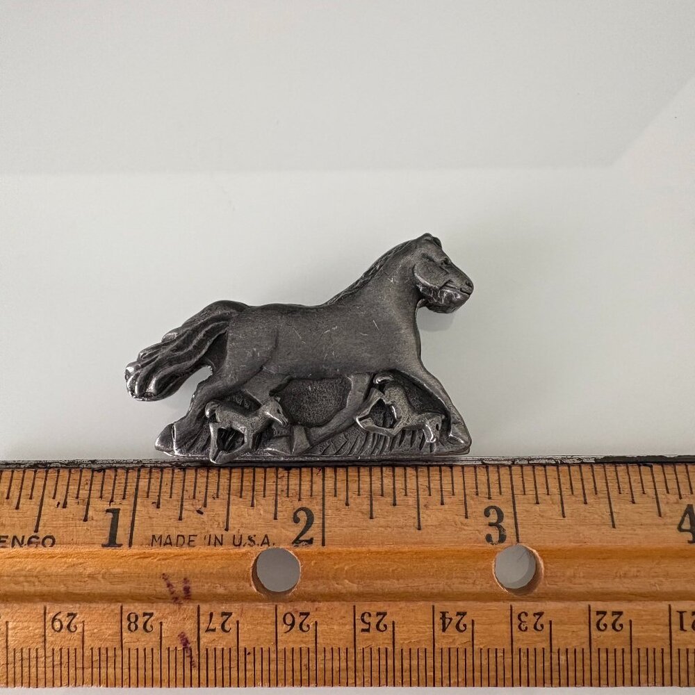 Vintage Torino Pewter Trinket Box Pin Earrings